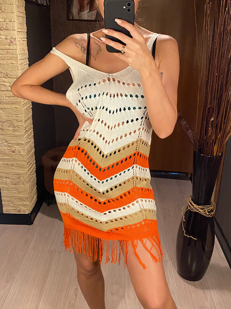 S - XL rojt, horgolt, kötött, toldó tunika Beach Cover Up Takarók Strandruha Strandruha Strandruha Női Női V3663