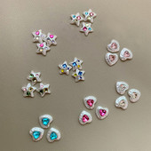 5 db Nail Art barokk gyanta gyémánt szerelem Pentagram gyöngy drágakő japán manikűr ékszer