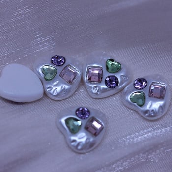 5 бр. Nail Art Baroque Resin Diamond Love Pentagram Pearl Gemstone Японски маникюр Бижута