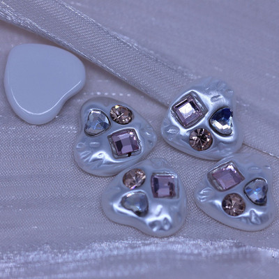 5 db Nail Art barokk gyanta gyémánt szerelem Pentagram gyöngy drágakő japán manikűr ékszer