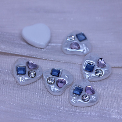 5 db Nail Art barokk gyanta gyémánt szerelem Pentagram gyöngy drágakő japán manikűr ékszer