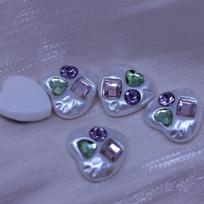 5 db Nail Art barokk gyanta gyémánt szerelem Pentagram gyöngy drágakő japán manikűr ékszer