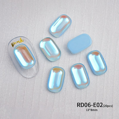 20db köröm lapos hátú strassz Aurora ékszer 3D csillogó gyanta vastag jég alakú blokk köröm díszítő alkatrészek barkácsolás körömbűvek