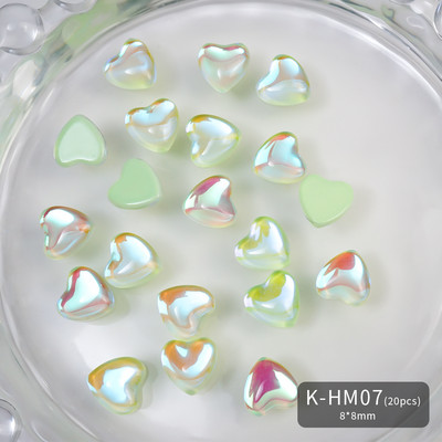 20db köröm lapos hátú strassz Aurora ékszer 3D csillogó gyanta vastag jég alakú blokk köröm díszítő alkatrészek barkácsolás körömbűvek