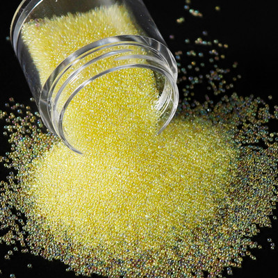 Stikla krelles Kristāla sīki Rhinestones manikīram Stikla bumbiņas Mikro krelles nagu rotājumiem DIY Charms nagu mākslas aksesuāri