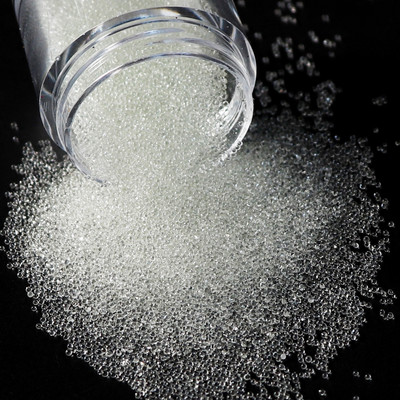 Stikla krelles Kristāla sīki Rhinestones manikīram Stikla bumbiņas Mikro krelles nagu rotājumiem DIY Charms nagu mākslas aksesuāri