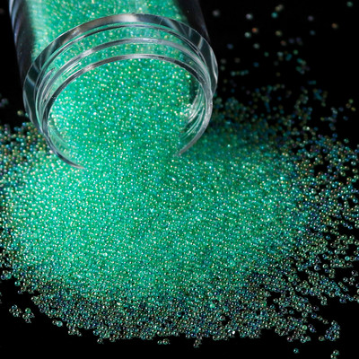 Stikla krelles Kristāla sīki Rhinestones manikīram Stikla bumbiņas Mikro krelles nagu rotājumiem DIY Charms nagu mākslas aksesuāri