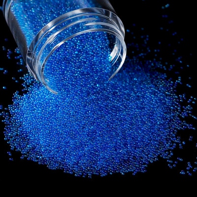 Stikla krelles Kristāla sīki Rhinestones manikīram Stikla bumbiņas Mikro krelles nagu rotājumiem DIY Charms nagu mākslas aksesuāri