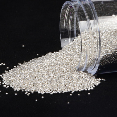 Stikla krelles Kristāla sīki Rhinestones manikīram Stikla bumbiņas Mikro krelles nagu rotājumiem DIY Charms nagu mākslas aksesuāri