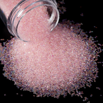 Stikla krelles Kristāla sīki Rhinestones manikīram Stikla bumbiņas Mikro krelles nagu rotājumiem DIY Charms nagu mākslas aksesuāri