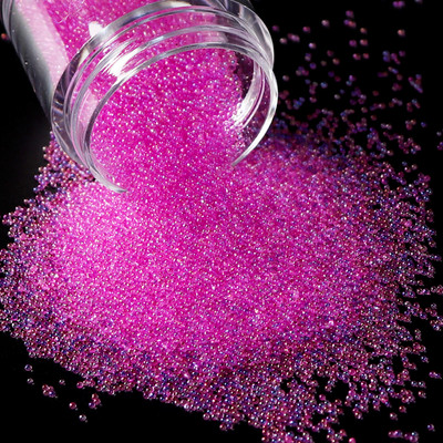 Stikla krelles Kristāla sīki Rhinestones manikīram Stikla bumbiņas Mikro krelles nagu rotājumiem DIY Charms nagu mākslas aksesuāri