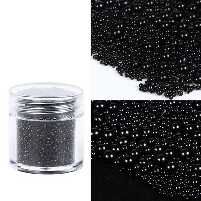 Stikla krelles Kristāla sīki Rhinestones manikīram Stikla bumbiņas Mikro krelles nagu rotājumiem DIY Charms nagu mākslas aksesuāri