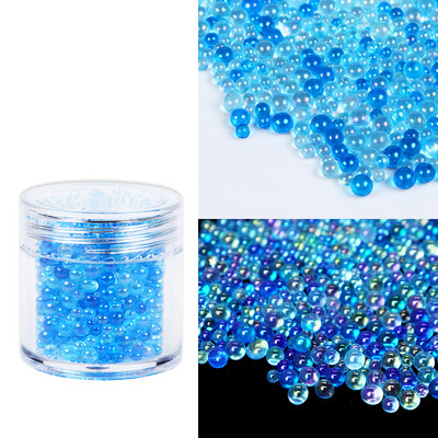 Stikla krelles Kristāla sīki Rhinestones manikīram Stikla bumbiņas Mikro krelles nagu rotājumiem DIY Charms nagu mākslas aksesuāri