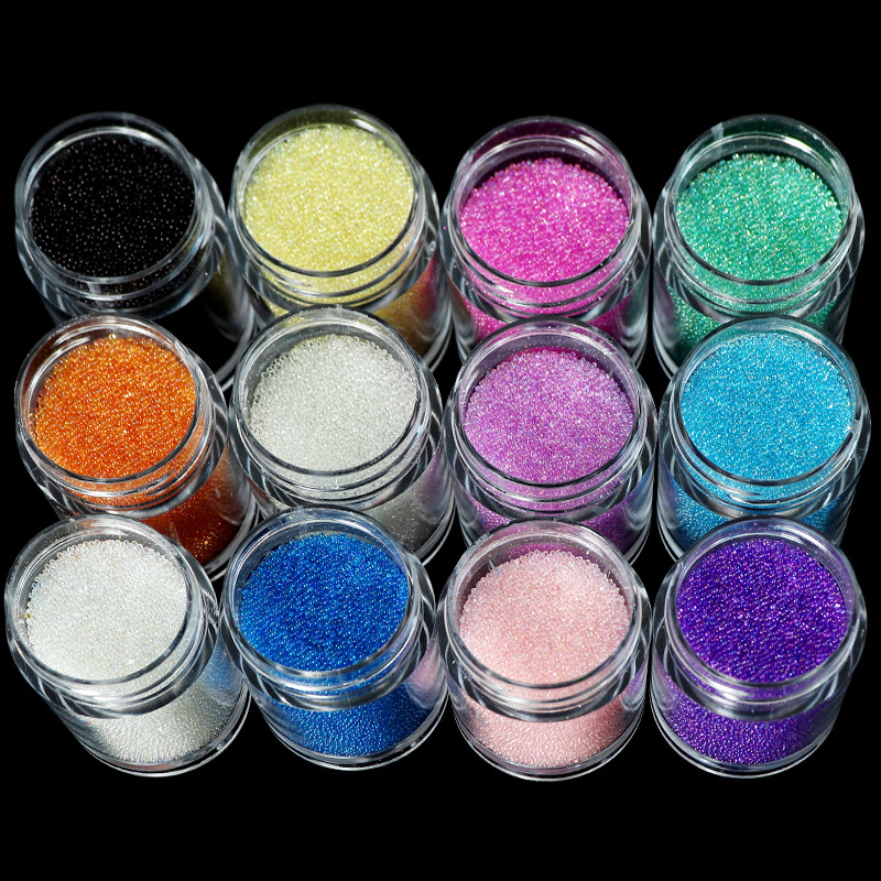 Stikliniai karoliukai, krištoliniai mažyčiai akmenukai manikiūrui, stikliniai rutuliukai, mikro karoliukai nagų dekoravimui, pasidaryk pats.