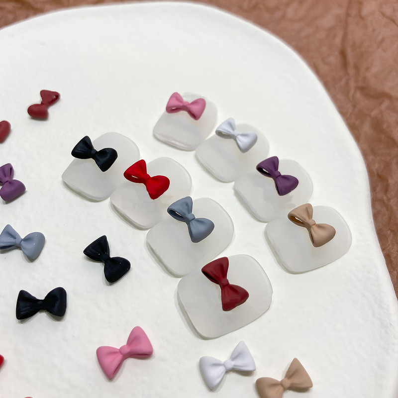 3D privjesci Leptir mašna za nokte Umetni kamenčići za nokte Pritisnite vrpcu Dijelovi od smole Umjetnički ukrasi DIY Slatki Kawaii dodaci Manikura