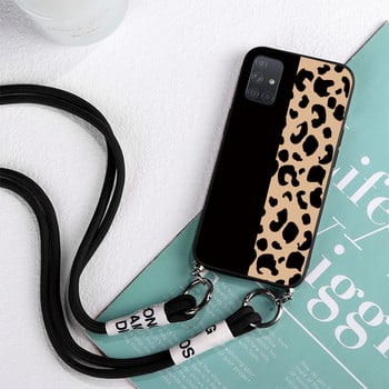 Θήκη TPU Lanyard για Samsung A 71 A71 SM-A715F Cute Love Heart Phone Shell Για Samsung Galaxy A71 4G 6,7\