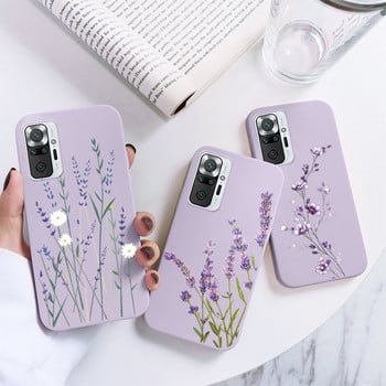 За Xiaomi Redmi Note 10 Pro 10S Калъф за телефон Coque Cute Flowers Case on For Redmi note10 10pro 10 Pro 10S Силиконов TPU заден капак