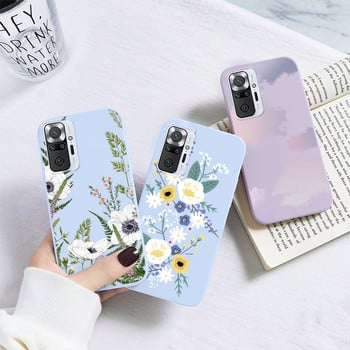 За Xiaomi Redmi Note 10 Pro 10S Калъф за телефон Coque Cute Flowers Case on For Redmi note10 10pro 10 Pro 10S Силиконов TPU заден капак