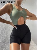 2022-es új szexi Splicing kivágott rövidnadrág Női fürdőruha egyrészes fürdőruha női bélelt fürdőruha Swim Lady V4148
