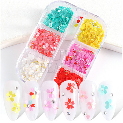 Shining Galaxy Powder Shell Slices Nail Glitter Abalone Flakes Καλοκαιρινές Πιλέτες Διακόσμηση Conch Stones Μανικιούρ Στολισμός YHFG