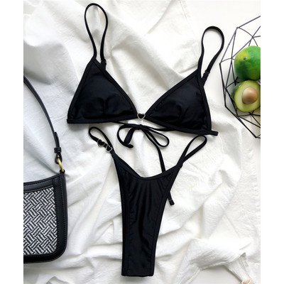 Új szexi mini kis tanga bikini női fürdőruha Női fürdőruha Kétrészes bikini szett Párnázott fürdőruha Swim Lady V3063R