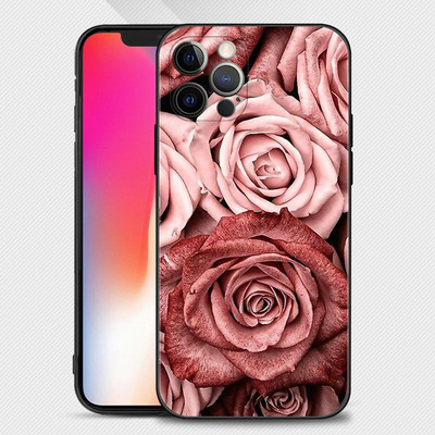 Όμορφη θήκη σιλικόνης εικόνας Rose Bling για Apple iPhone 14 14 13 12 11 Pro Max XS Max XR X 7 8 Plus 13 12 Mini 6S Shell