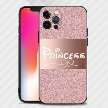 Θήκη σιλικόνης για Apple iPhone 14 13 12 11 Pro Max XS Max XR X 7 8 Plus 13 12 Mini 6S Shell RoGold Pink Princess Queen