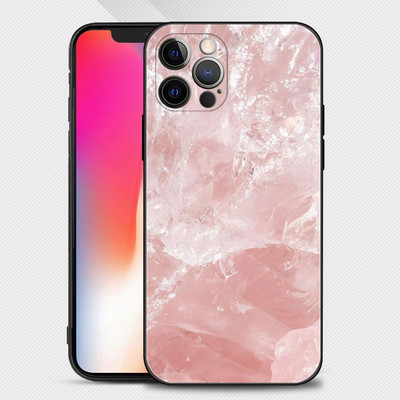 Ümbris iPhone 14 13 12 Mini 11 Pro Max kate jaoks iPhone XR XS X 7 8 6s 6 Plus Silicone Shell Fundas Gold Pink RoGlitter Hearts