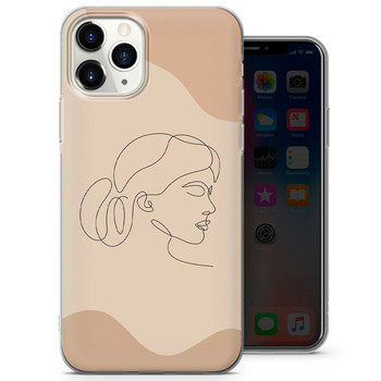 Горещ продаван калъф за телефон Line Art за Iphone 13 12 Mini 11 Pro Max 6 7 8 Plus X Xs XR SE 2020 Прозрачен минималистичен арт капак