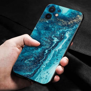 Θήκη τηλεφώνου Marble Art Fashion για Apple iPhone 14 11 13 12 Pro Max Mini X XR XS Max 6 6S 7 8 Plus Κάλυμμα σιλικόνης