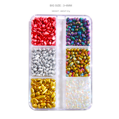 Privjesci za nokte Kameleon Postupna promjena za nokte Stakleni kamenčić Mali nepravilni čarobni mini klinovi Perlice Manikura za studio za nokte