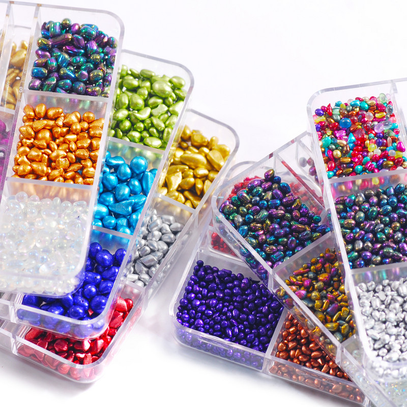 Privjesci za nokte Kameleon Postupna promjena za nokte Stakleni kamenčić Mali nepravilni čarobni mini klinovi Perlice Manikura za studio za nokte