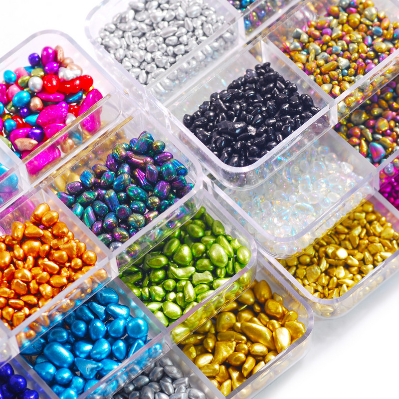 Privjesci za nokte Kameleon Postupna promjena za nokte Stakleni kamenčić Mali nepravilni čarobni mini klinovi Perlice Manikura za studio za nokte