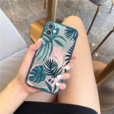 Palm Treaves Plant Flower Калъф за телефон за iphone 11 12 13 14 Pro Max 7 8 Plus SE2 X XR XS MAX Заден удароустойчив капак Fundas