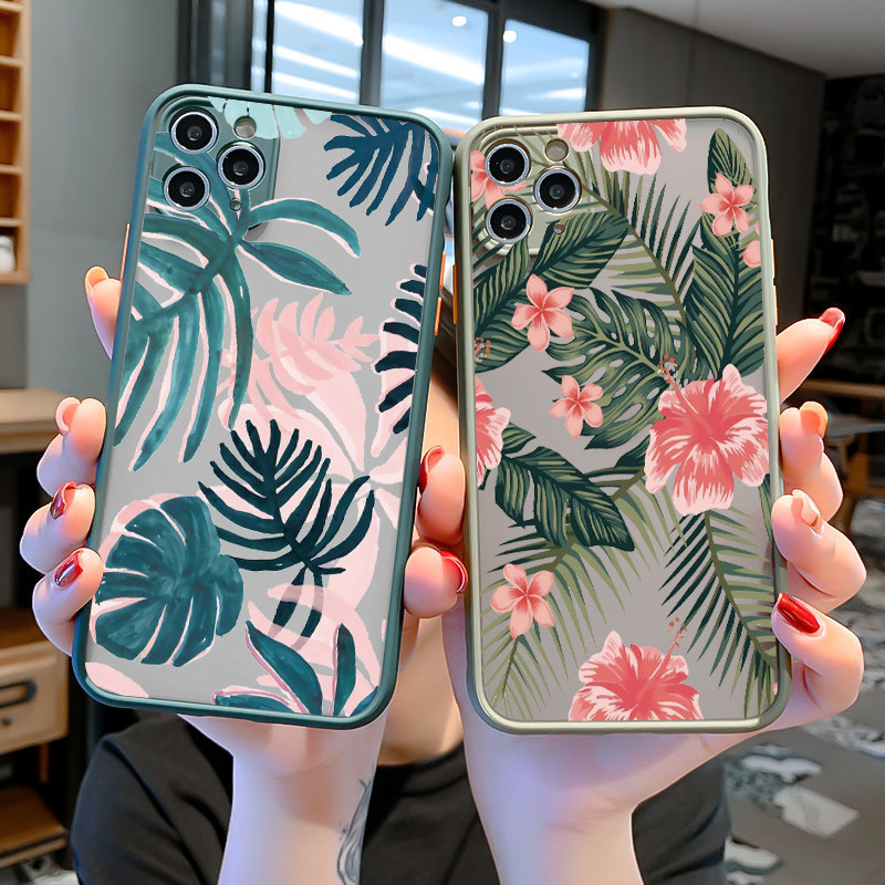 Palm Treaves Plant Flower Калъф за телефон за iphone 11 12 13 14 Pro Max 7 8 Plus SE2 X XR XS MAX Заден удароустойчив капак Fundas