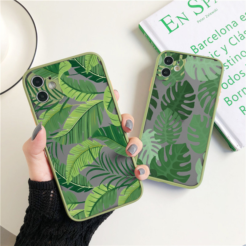 Palm Treaves Plant Flower Калъф за телефон за iphone 11 12 13 14 Pro Max 7 8 Plus SE2 X XR XS MAX Заден удароустойчив капак Fundas
