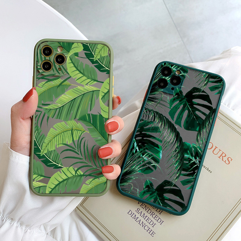 Palm Treaves Plant Flower Калъф за телефон за iphone 11 12 13 14 Pro Max 7 8 Plus SE2 X XR XS MAX Заден удароустойчив капак Fundas