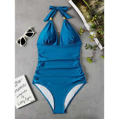 S - XL Leopard Snake Skin Deep V hát nélküli Monokini női fürdőruha egyrészes fürdőruha női fürdőruha Swim Lady V4297