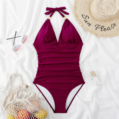 S - XL Leopard Snake Skin Deep V hát nélküli Monokini női fürdőruha egyrészes fürdőruha női fürdőruha Swim Lady V4297