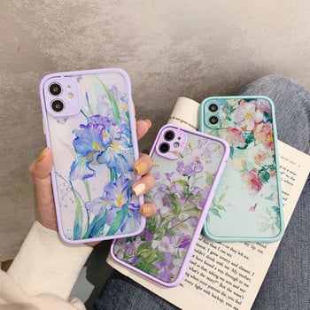 Θήκη τηλεφώνου Vintage Leaves Flower για iPhone 12 14 11 13 Θήκες Pro Max για iPhone X XR XS 8 7 Plus SE2 Σκληρό αντικραδασμικό πίσω κάλυμμα