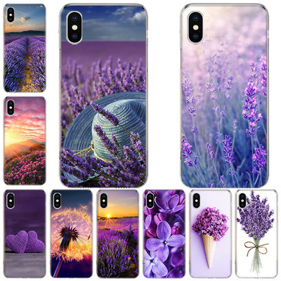 Обикновен калъф за телефон с лавандула и лилави цветя за Apple Iphone 12 Mini 14 13 Pro Max 11 X XS XR 8 7 6 6S Plus SE 2020 5 5S Cover She