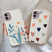 Για iPhone 14 13 12 Pro Case Heart Flowers Θήκη τηλεφώνου για iPhone 12 11 Pro Max 8 7 Plus XS Max XR Μαρμάρινο κάλυμμα προφυλακτήρα από μαλακό TPU