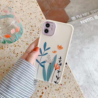 Για iPhone 14 13 12 Pro Case Heart Flowers Θήκη τηλεφώνου για iPhone 12 11 Pro Max 8 7 Plus XS Max XR Μαρμάρινο κάλυμμα προφυλακτήρα από μαλακό TPU