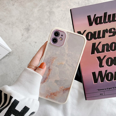 Για iPhone 14 13 12 Pro Case Heart Flowers Θήκη τηλεφώνου για iPhone 12 11 Pro Max 8 7 Plus XS Max XR Μαρμάρινο κάλυμμα προφυλακτήρα από μαλακό TPU