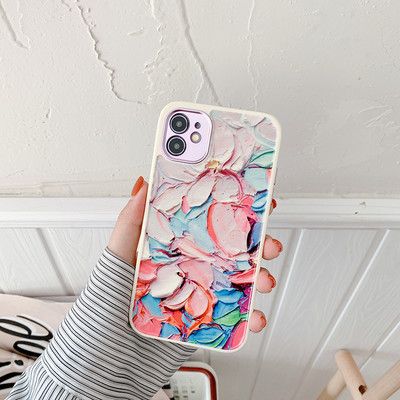 Για iPhone 14 13 12 Pro Case Heart Flowers Θήκη τηλεφώνου για iPhone 12 11 Pro Max 8 7 Plus XS Max XR Μαρμάρινο κάλυμμα προφυλακτήρα από μαλακό TPU