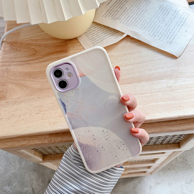 Για iPhone 14 13 12 Pro Case Heart Flowers Θήκη τηλεφώνου για iPhone 12 11 Pro Max 8 7 Plus XS Max XR Μαρμάρινο κάλυμμα προφυλακτήρα από μαλακό TPU
