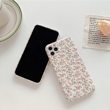 ins Cute Rose Floral Θήκη τηλεφώνου για iphone 14 13 12 11Pro Max XR X XS Max 7 8 Plus SE 2 Προστασία φακού από μαλακή θήκη σιλικόνης