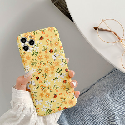 ins Cute Rose Floral Θήκη τηλεφώνου για iphone 14 13 12 11Pro Max XR X XS Max 7 8 Plus SE 2 Προστασία φακού από μαλακή θήκη σιλικόνης
