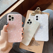 Мраморен калъф за телефон Glitter Dream Shell за iPhone 13 Pro 12 11 Pro Max XR XS Max X 14 Plus Conch Pattern Мек IMD силиконов капак