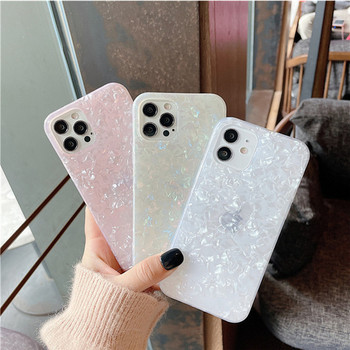 Θήκη τηλεφώνου Glitter Dream Shell Marble για iPhone 13 Pro 12 11 Pro Max XR XS Max X 14 Plus Conch Pattern Μαλακό κάλυμμα σιλικόνης IMD